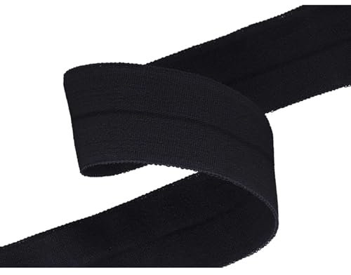 Falzgummi 100m Faltgummi 20mm hochelastisch Faltgummi Schrägband Saumband Farbwahl, Farbe:144 - nachtblau