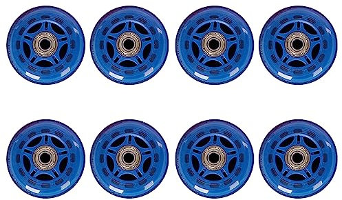 Skateboard-Räder, Inline-Räder mit Lagern, 8er-Pack – leuchtende Flash-Inline-Ersatzräder, leuchtende Räder, LED-Blitz, blinkendes Ersatzrad, 64/72 mm