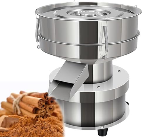 ExoticaBlend Automatisches Sieb, Siebschüttler, Elektrisches Sieb, Schüttler, Vibrationsmaschine, Grundausstattung mit 60-Maschen-Sieb für Küche, Restaurant, Bäckerei,60Mesh