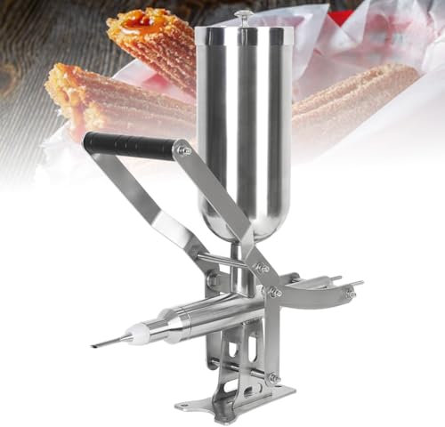 4.5L Manual Jam Filling Machine, Commercial Paste Liquid Churro Cream Fillers, Vertical Donuts Filler, Manual Churro Maker Machine Core Diameter: 6 Mm, for Restaurants Cafeterias Bakeries Home