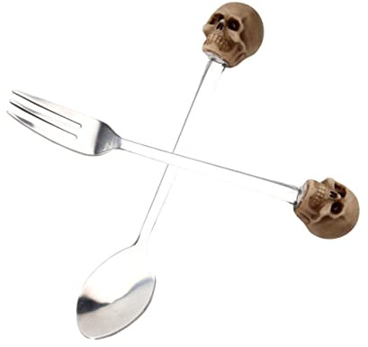 Hoement 1juego Cubiertos Inoxidable Diseño De Tenedor y Cuchara y Aperitivos Resistente y Reutilizable Para Celebraciones