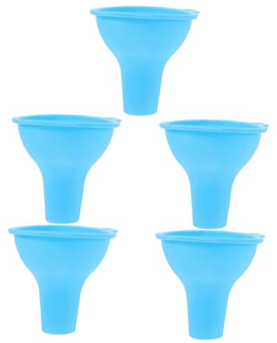HANABASS 5pezzi Imbuto Silicone Per Trasferimento Per Giocattoli Per Strumento Per Facile Blu Accessorio Multifunzionale Per e