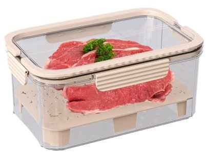 Caja Crispera para frigorífico: ahorro de productos portátil, recipiente transparente para ensalada de frigorífico | Ensaladera congelable de gran capacidad
