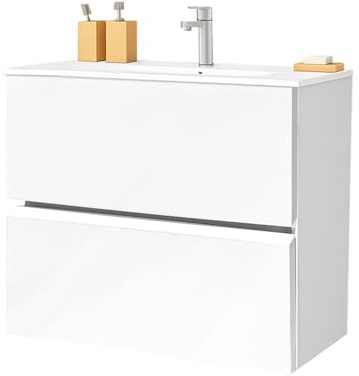 EL BAÑO MODERNO Juego Mueble 60cm Baño con Lavabo Mueble Lavabo Mueble Baño