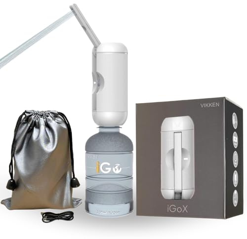 VIKKEN® 250ml iGo-X Portable Travel Bidet USB-Type C Electric Rechargeable Mobile Handheld Water Sprayer Personal Hygiene Self Care for Women & Men, White