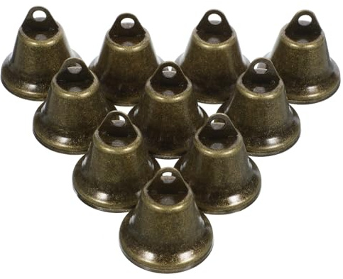 TOYANDONA 20 Piezas Campanas Pequeñas Metálicas para Manualidades Decorativas Colgantes para Adornos Navideños Diy Campanas Vintage para Árbol de Navidad y Guirnaldas