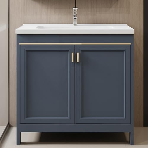 Mobile lavabo in ceramica con rubinetto caldo e freddo, autoportante, per soggiorno, cucina, ufficio, 70 cm, mobile Lavabo Bagno