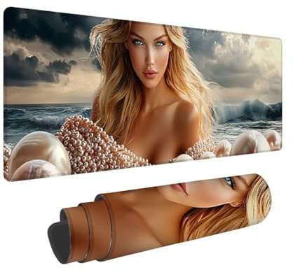 Tappetino per Mouse XXL 1400 x 600 x 3mm Tappetino Mouse Gaming Grande, Mousepad con Base in Gomma Antiscivolo, Tappeto per Tavolo da Gaming per Mouse e Tastiera, Accessori PC (spiaggia sogno) V-560