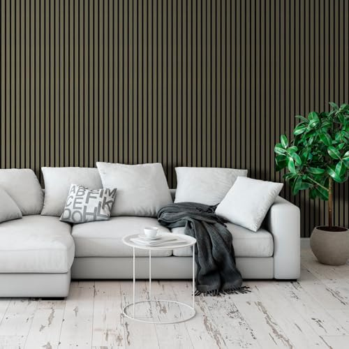 Zest Acoustic Sound Absorbing Wood/Felt Wall Panel (2600mm) - Ash Grey