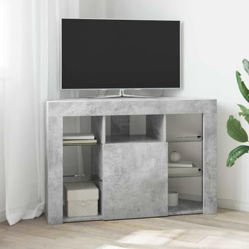 Genérico Mobile TV LED Angolare Grigio Cemento 103 x 40 x 68 cm,Grigio,27.83kg,889788