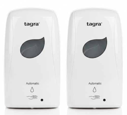 Dispensador automático de jabón sin contacto – 1000 ml de gran capacidad, funciona con pilas, bomba de sensor montada en la pared para desinfectante de manos, gel de alcohol y jabón líquido (blanco
