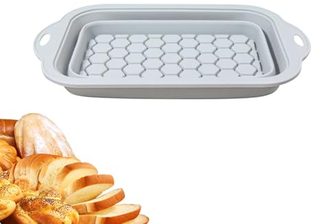 Bandeja plegable para tartas – utensilios de cocina de silicona, molde rectangular duradero con revestimiento resistente al calor, herramienta de cocina versátil para tartas, golosinas heladas y