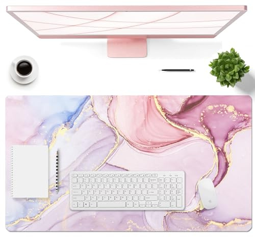 Sous-main de bureau, 60 x 35 cm, en cuir synthétique PU, tapis de bureau imperméable, protecteur d'écritoire, tapis de bureau pour ordinateur de bureau et de maison, tapis de clavier pour ordinateur