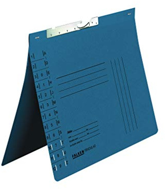 FALKEN 50x Pendular Pendelhefter aus Recycling-Karton DIN A4 blau | Made in Germany Behördenheftung mit Schlitzstanzung Blauer Engel