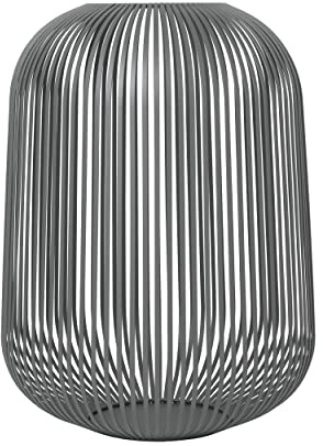 blomus Laterne LITO | Farbe Steel Gray | Größe L | Stahl pulverbeschichtet | L 33 x B 33 x H 45 cm | schöner Lichteffekt | tolle Dekoration | robuste Verarbeitung