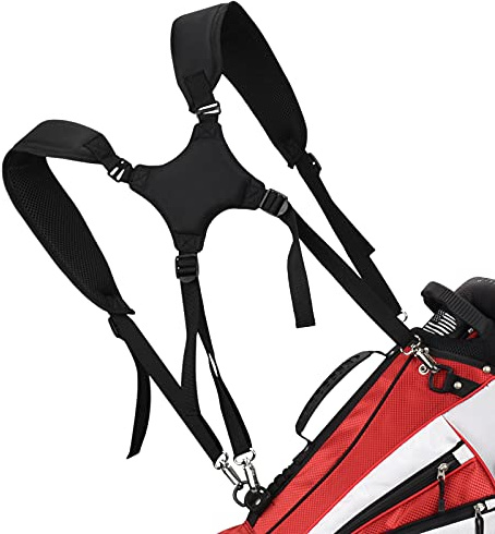 mytag Golf Bag Cross Straps Replacement with 4 Clips, Adjustable Universal Shoulder Carry Straps for Taylormade OGIO