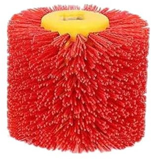 Yikko Spazzola abrasiva a rullo per lucidare i mobili in legno (rosso, grana 80)