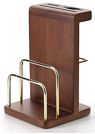 Sold Wood Knife Block Cutting Board Chopper Holder Drying Rack Kitchen Storage Organizer Counter Display Stand