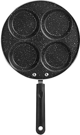 Padella per Uova Antiaderente, Rivestimento in Materiale Alluminio Teglia Diametro 24,5 cm con Manico Facile da Pulire per Fornelli a Gas Disponibile Fornello Elettrico in Ceramica Disponibi