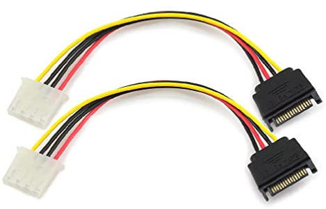Câble d'alimentation IDE Molex femelle vers fiche SATA 15 broches pour disque dur DIY Molex SATA, transmissio, câble d'alimentation externe pour carte mère