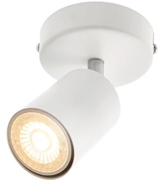 CGC Lighting Modern Contemporary Design Adjustable Heads GU10 Ceiling Spot Lights (White, Single)