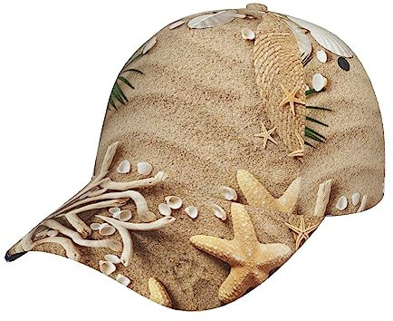 StOlmx Sand Beach Palm Tree Baseball Cap Adjustable Twill Bulk with Ponytail Hole Classic Dad Hat for Men Women Black