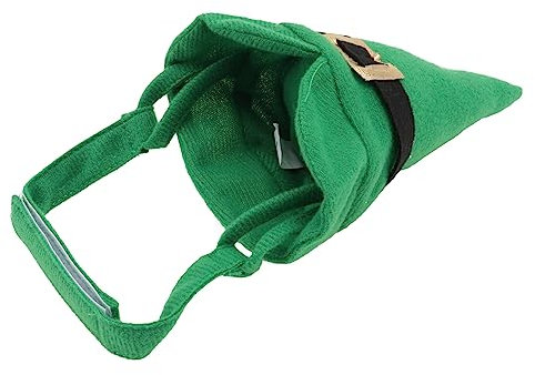 ibasenice Flanellhut Krippenkostüme Für Kinder Hund Elfenmütze Katze Elfenmütze Mini-Kobold-Hut Welpe Rudolf Hut Grüner Kleeblattmütze Für Kinder Welpenhüte Baby Patrick Haustier