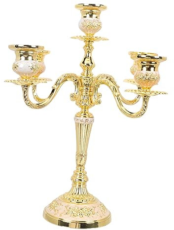 Garneck Metall Kerzenhalter Aus Eisen Vintage Kerzenständer Für Haushalt Romantische Esstisch Dekoration Fünfköpfiges Design Für Besondere Anlässe