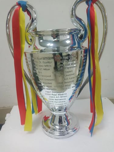SUMESIRO Fédération européenne de Football Ligue des Champions Réplique Trophée Art Trophée Coupe du Monde Football Fan Souvenir/Argent