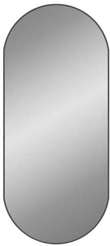 vidaXL Wandspiegel Schwarz 100x45 cm Oval