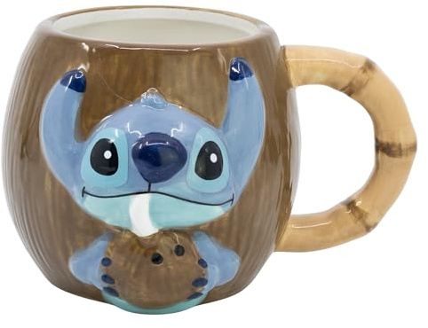 Stor TAZA CERAMICA 3D 420 ML EN CAJA REGALO STITCH COCONUT