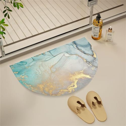 Badezimmerteppich, Badematte, Badematte Stein, Teppich Läufer, Stone Bath Mat, Badteppich Rutschfest Waschbar, Absorbierende Badematte, Duschmatte, Badvorleger, Duschvorleger, Carpet Stein-60x100cm