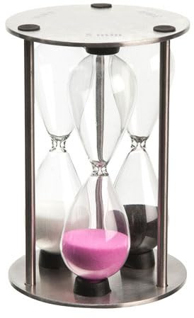 Tea People Sablier en Verre pour thé – 3 minuteurs en 1–5 Minutes – 4 Minutes – 3 Minutes – Sable coloré