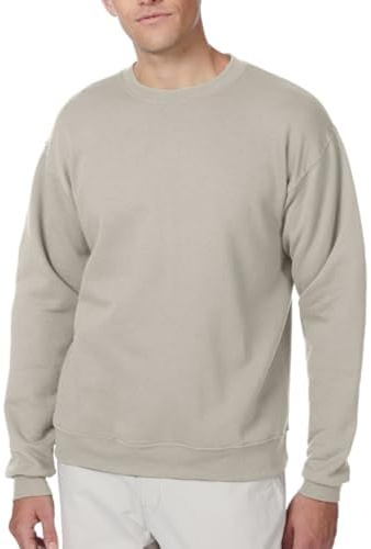 Hanes EcoSmart - Felpa Girocollo da Uomo in Pile Misto Cotone, Confezione da 1 o 2, Sabbia - Confezione da 1, XX-Large