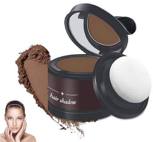 Retouche Racines Cheveux,Poudre de Retouche de Racines,Hairline Powder,Hairline Shadow Cover Up Powder,Hair Root Concealer,Poudre D'ombre à Cheveux,pour Combler les Cheveux Clairsemés (Brun)