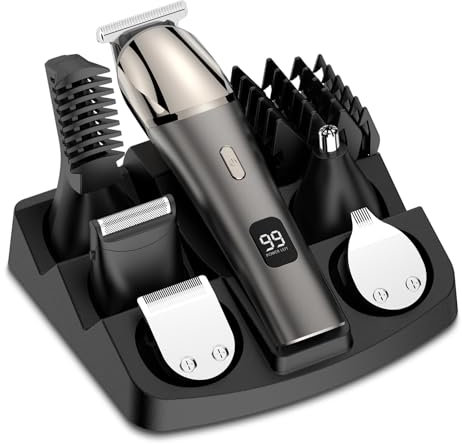 Profi Elektrisch Barttrimmer Herren Haarschneidemaschine: VESSTT Haarschneider bartschneider Nasenhaartrimmer Körperhaartrimmer für Männer 11in1 Trimmer Set, USB wiederaufladbar & Wasserdicht Rasierer