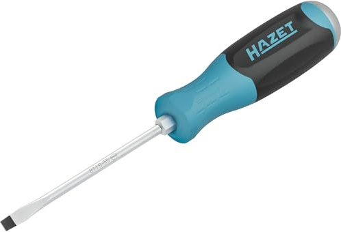 Hazet 811S-55 Slotted Screwdriver with 3K Handle and Striking Cap, 5.5 x 100 mm