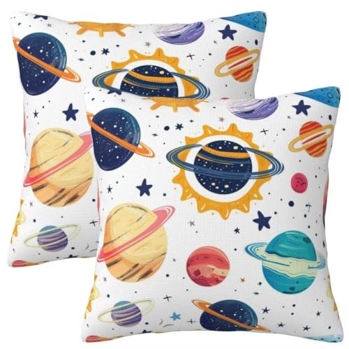 Kissenbezug 80x80 cm 2er Set Herbst Deko Kissen Farbe Blume Kissenbezug, Quadrat Kissenbezüge, Weicher Sofakissen, Kissenhülle Herbst, Zier Kissen Mit ReißVerschluss, Couch Deko Schlafzimme 32x32Inch