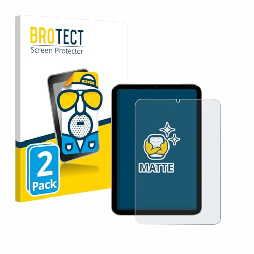 BROTECT Schutzfolie für Apple iPad Mini 7 2024 | 2 Stück Entspiegelnder Displayschutz Made in Germany Matte Displayschutz-Folie Anti-Reflex Anti-Fingerprint Einfache Montage