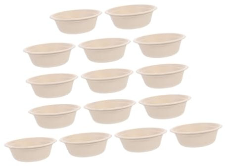 Ciieeo 100pcs Biodegradable Paper Bowls Salad Noodles Fruit Serving Dishes Camping