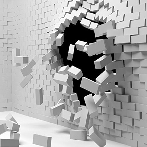 FYRHLH Papel Pintado Ladrillo abstracto Pared 3D Papel Tapiz Fotomurales 3D Papel Pintado Póster Gigante de Pared Personalizado 3D Para Salón o Dormitorio 350cm×250cm (ancho x alto)