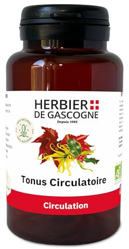 Complexe Tonus Circulatoire Bio | Circulation | 200 gélules | Vigne Rouge | Fragon | Cyprès | Hamamélis | 100% naturel | L'HERBIER DE GASCOGNE | Herboriste depuis 1985