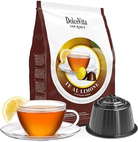 96 Capsule TE al LIMONE marchio DOLCE VITA compatibile con macchine per sistema DOLCE GUSTO Tè The *