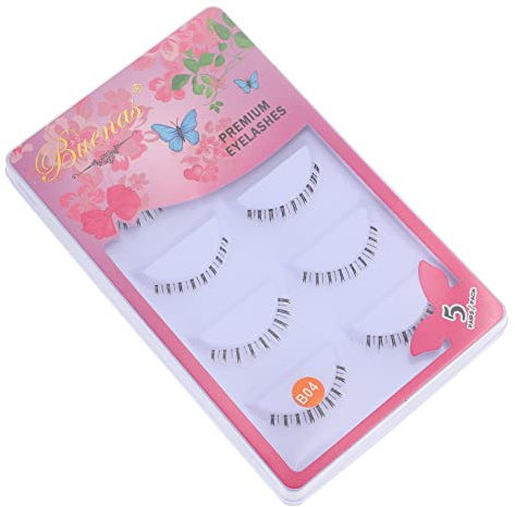 VALICLUD Künstliche Wimpern Streifen für Untere Wimpern 10 Paar Natürliche mit Feinem Stiel Make Up Zubehör für Anfänger und Bühnenlooks