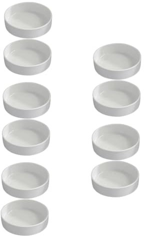 Kisangel 10piezas Cerámica Base para Macetas Redondas Plato para Jardín y Decoración Atrapa Agua y Tierra para Bonsáis y Plantas Interiores