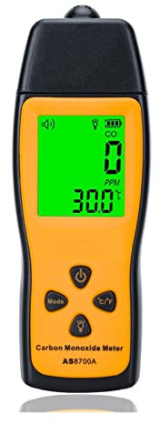 Ordinateur de Poche Monoxyde de Carbone Compteur Portable CO Détecteur de gaz Analyseur de gaz à Haute précision Détecteur de testeur de gaz Moniteur 1000ppm Alarme de gaz Industriel