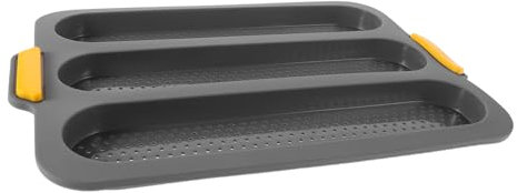 Gatuida Moule à Pain Silicone Perforé Pour Baguettes Françaises Et Petits Pains Antiadhésif Et Facile à Nettoyer