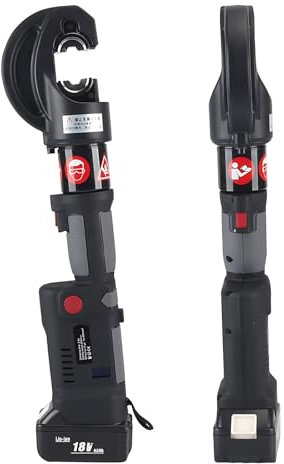 CIELOBLOEN Sertisseuse Hydraulique électrique 18v avec Tête Rotative 180° | Pince à Sertir Multicouche Légère (16-400mm²) | Batterie 4.0ah Rapide + Gants/Abrasifs Inclus