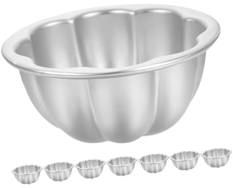 TOPBATHY 8pcs Non-Stick Aluminum Alloy Baking Molds Flower Shape Egg Tart Cake Mold for Baking Tart Rings for Muffins and Pastries