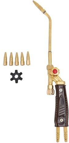YWBL-WH Kit di Torcia per Saldatura a Gas a 5 Ugello, Costruzione in Ottone, Strumento Versatile di Lavorazione in Metallo, per Gamma di Saldatura, Kit di Torcia per Saldatura